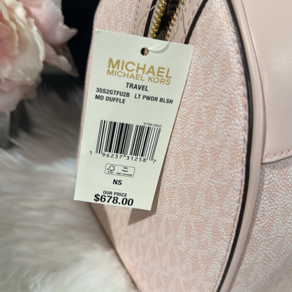 Michael Kors Light Powder Blush Medium Duffle Bag - Picture 10 of 10